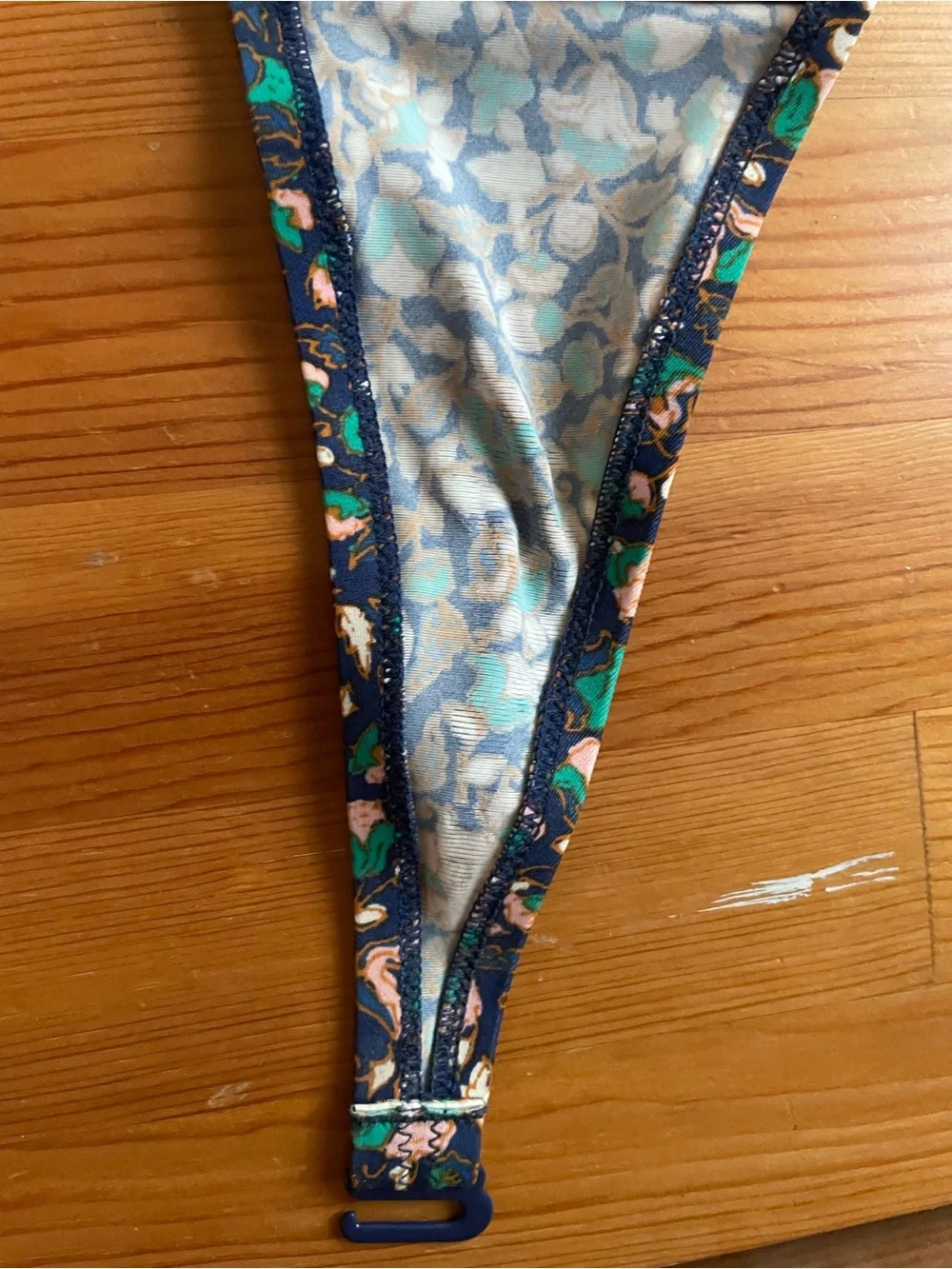 Floral Bandeau Bikini Top with Removable Strap